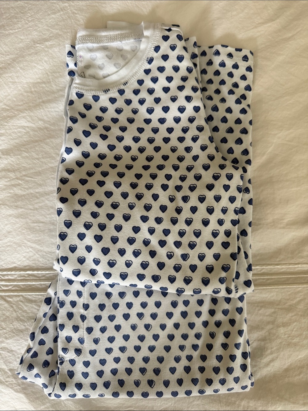 Roberta Roller Rabbit White and Navy Heart Print Kids Pajama Set